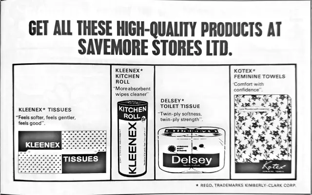 Kleenex, Delsey & Kotex
